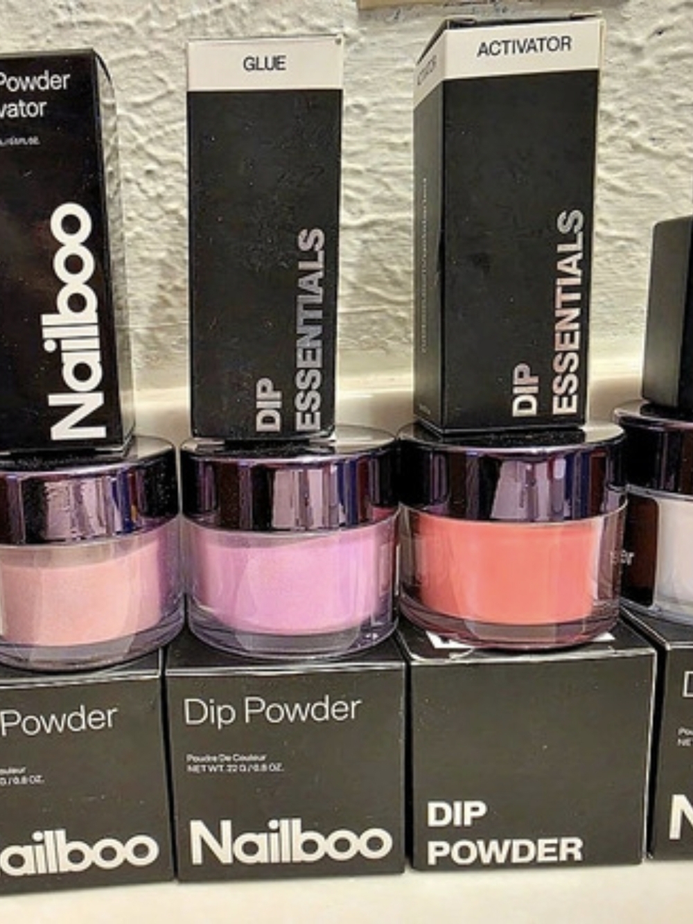 Nailboo Dip Powder 3 Colors And Build Powder Bundle Pink & Orange